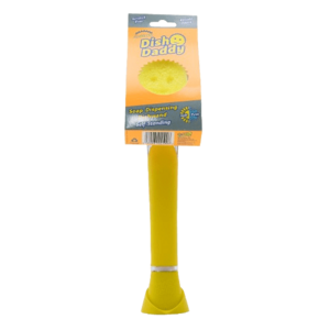 SCRUB DADDY Dish Daddy - Houbička na mytí nádobí, s rukojetí a dávkovačem saponátu Yellow obraz
