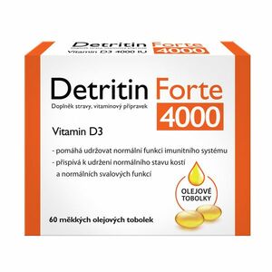 DETRITIN Forte Vitamin D3 4000 IU 60 tobolek obraz