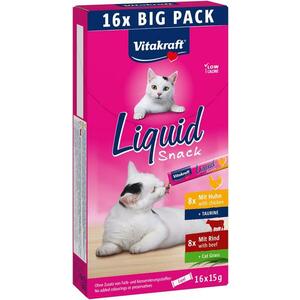 VITAKRAFT Cat Liquid Snack kuřecí + hovězí 16 x 15 g obraz