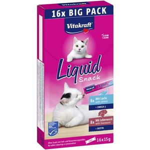 VITAKRAFT Cat Liquid Snack játrovka+losos 16 x 15 g obraz