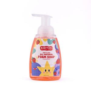 BABYTON Přírodní pěnové mýdlo na ruce Jahoda 350 ml obraz