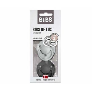 BIBS De Lux dudlíky z přírodního kaučuku - velikost 2 Cloud / Black 2 ks obraz