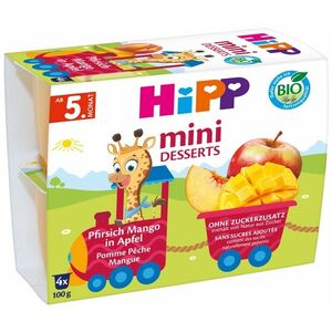 HIPP BIO Jablka s broskvemi 4 x 100 g obraz