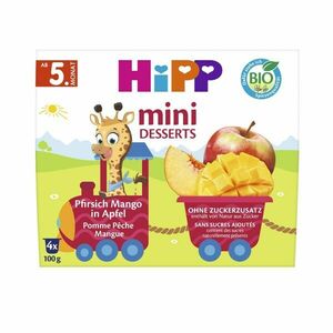 Hipp OVOCE 100% BIO Jablka s broskvemi 4x100 g obraz