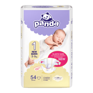 Panda New born vel. 1 2-5 kg dětské pleny 54 ks obraz