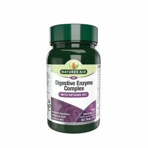 Natures Aid Trávicí enzymy Complex s betainem HCl 100 mg 60 tablet obraz