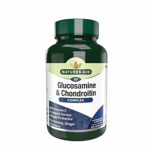 Natures Aid Glukosamin + Chondroitin Complex + vitamin C + kurkuma 90 kapslí obraz