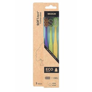 SOFTdent ECO medium zubní kartáček 3 ks obraz