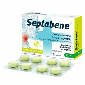 Septabene citron a bezový květ 3 mg/1 mg 24 pastilek obraz