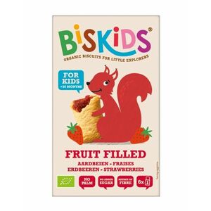 Biskids BIO měkké dětské sušenky s jahodovým pyré 36m+ 120 g obraz