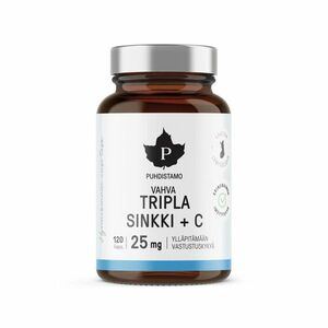 Puhdistamo Triple Zinc 25 mg + Vitamin C 120 kapslí obraz