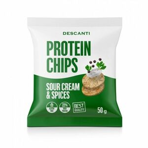 DESCANTI Protein Chips Sour Cream & Spices 50 g obraz