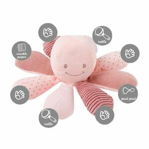 Nattou Hračka chobotnička edukační 8 aktivit Lapidou pink obraz