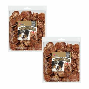 Akinu MASÍČKA Kachní chipsy pamlsek pro psy 2 x 300 g obraz