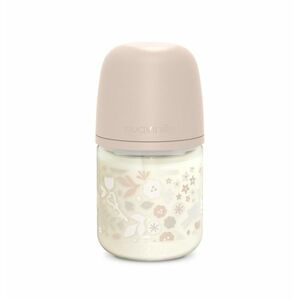 Suavinex Wonderland Skleněná láhev fyziologická SX PRO průtok S 0m+ 120 ml 1 ks liberty růžová obraz