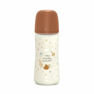 Suavinex Wonderland Kojenecká láhev průtok L 6m+ 360 ml 1 ks hnědá obraz