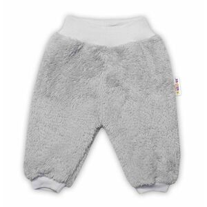Baby Nellys Kojenecké chlupáčkové tepláčky Cute Bunny - šedé vel. 62 obraz