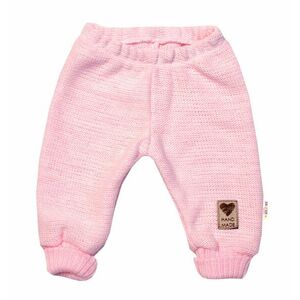 Baby Nellys Pletené kojenecké kalhoty Hand Made růžové obraz