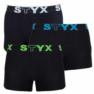 Styx 3PACK pánské boxerky sportovní guma nadrozměr vícebarevné (R9606162) 3XL obraz