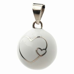 Bola Essentials Těhotenská rolnička 1 ks White 2 Hearts obraz