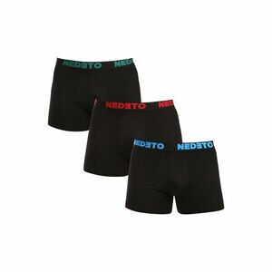 Nedeto 3PACK pánské boxerky černé (3NB003b) 5XL obraz