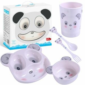 BocioLand Sada dětského nádobí 5D pro děti - Panda obraz