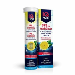 IQ Mag Hořčík 375 mg + B6 citron 20 šumivých tablet obraz