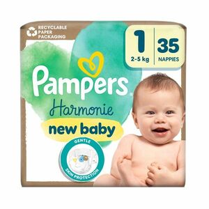 Pampers Harmonie New Baby vel. 1 2–5 kg dětské pleny 35 ks obraz