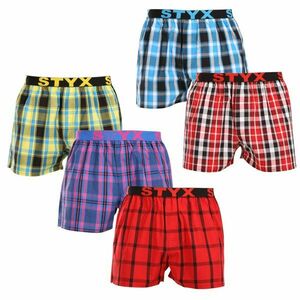 Styx 5PACK pánské trenky sportovní guma vícebarevné (5B103135) XXL obraz