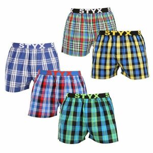 Styx 5PACK pánské trenky sportovní guma vícebarevné (5B103640) XXL obraz
