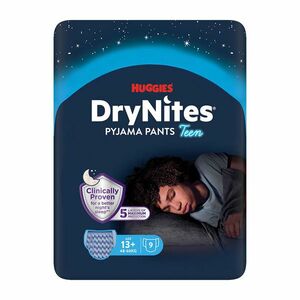 Huggies DryNites Natahovací kalhotky pro chlapce 13+ let 48–⁠⁠⁠⁠⁠⁠60 kg 9 ks obraz