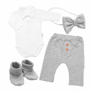 Baby Nellys 4D sada pro chlapečky Baby Elegán - šedý melír, vel. 68 obraz