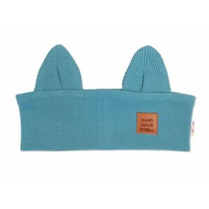 Baby Nellys Čelenka Cat s oušky pro děti Hand Made - mořská, 4-8 let obraz