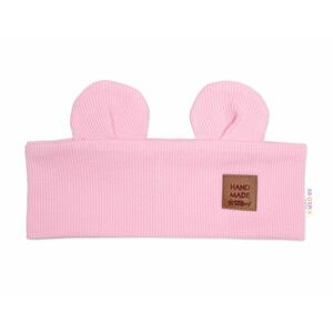 Baby Nellys Čelenka Teddy s oušky pro děti Hand Made - růžová 6-12m obraz