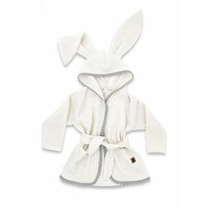 Baby Nellys Dětský mušelínový župan s oušky Bunny - smetanový obraz