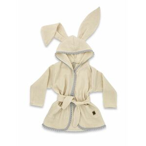 Baby Nellys Dětský mušelínový župan s oušky Bunny - béžový obraz