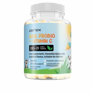 Zerex Kids Probio + Vitamin C 120 cucavých tablet malina obraz