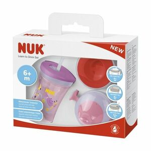 NUK Dárková sada na pití s hrnkem 230 ml holka obraz