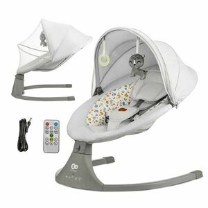 Kinderkraft Lehátko houpací s melodií 2v1 Lumi, do 9 kg, Premium Light Grey obraz