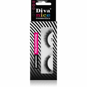 Diva & Nice Cosmetics Accessories Lashes nalepovací řasy z přírodních vlasů No. 1 1 ks obraz