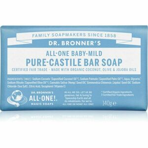 Dr. Bronner’s Baby-Mild tuhé mýdlo bez parfemace 140 g obraz