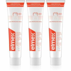 Elmex Caries Protection zubní pasta chránící před zubním kazem s fluoridem 3x75 ml obraz
