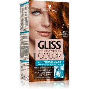 Schwarzkopf Gliss Color permanentní barva na vlasy odstín 7-7 Měděný tmavě plavý 1 ks obraz