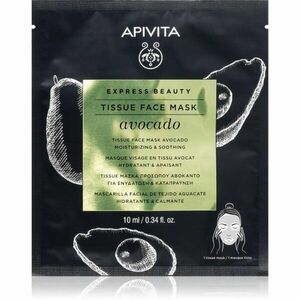 Apivita Express Beauty Moisturizing Tissue Face Mask Avocado hydratační plátýnková maska pro zklidnění pleti 10 ml obraz