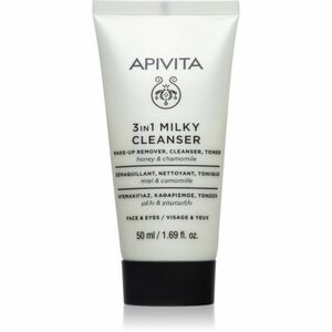 Apivita Cleansing Milk Face & Eyes čisticí mléko 3 v 1 na obličej a oči 50 ml obraz
