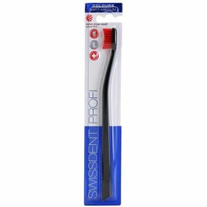 Swissdent Profi Colours Single zubní kartáček soft - medium Black & Red 1 ks obraz