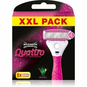 Wilkinson Sword Quattro for Women Aloe & Vit. E náhradní hlavice 6 ks obraz