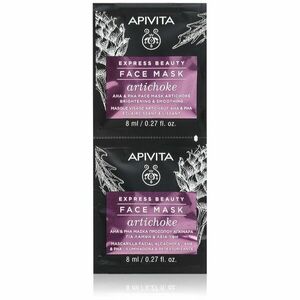 Apivita Express Beauty Brightening Face Mask Artichoke intenzivní hydratační maska s AHA kyselinami 2x8 ml obraz