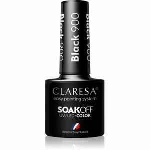 Claresa SoakOff UV/LED Color Black gelový lak na nehty odstín 900 5 g obraz