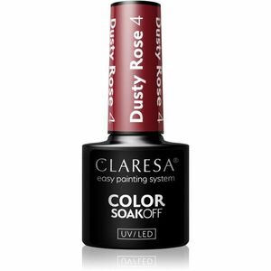 Claresa SoakOff UV/LED Color Dusty Rose gelový lak na nehty odstín 4 5 g obraz